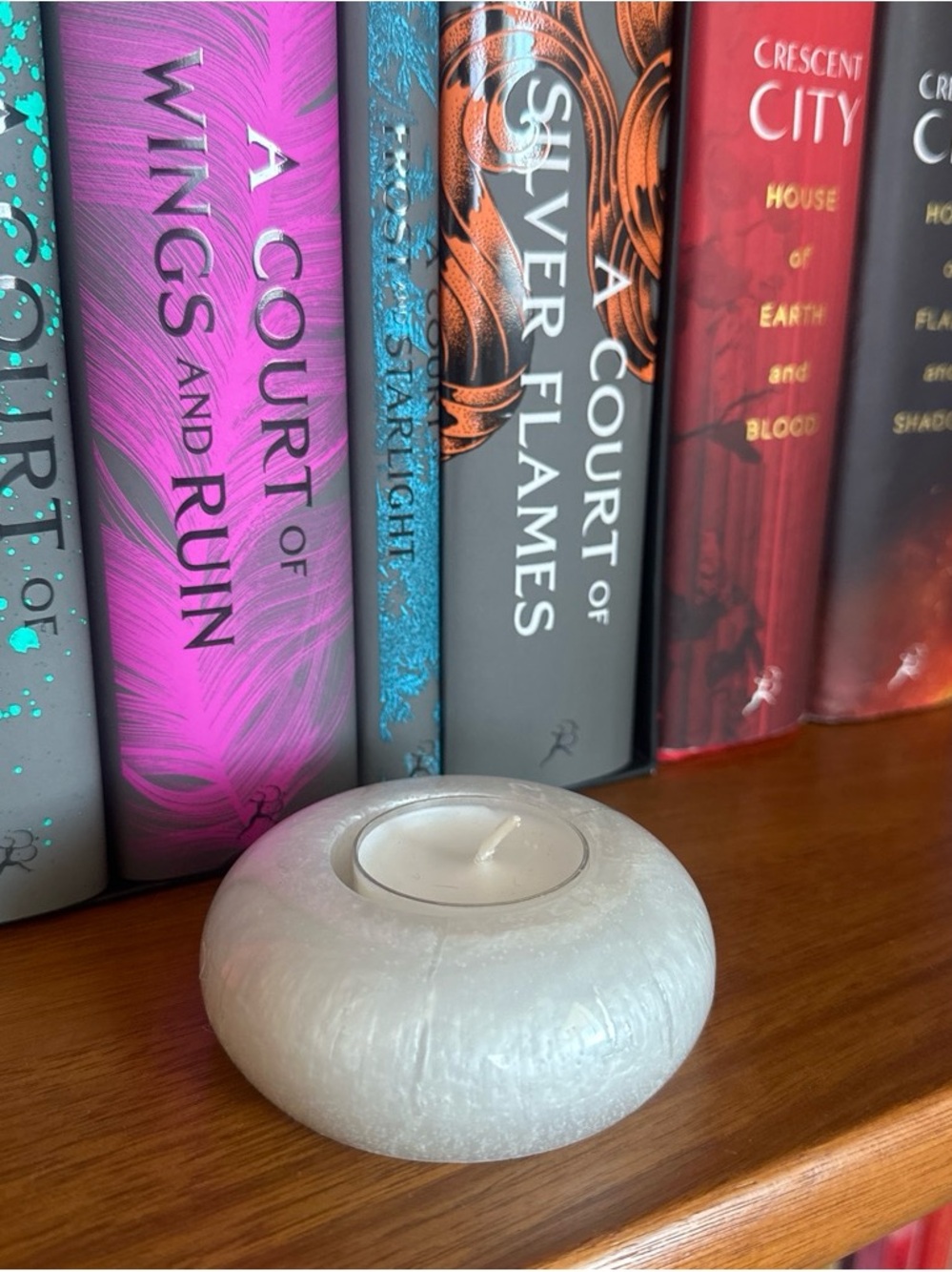 White Round Tea Light Candle Holder - Brand